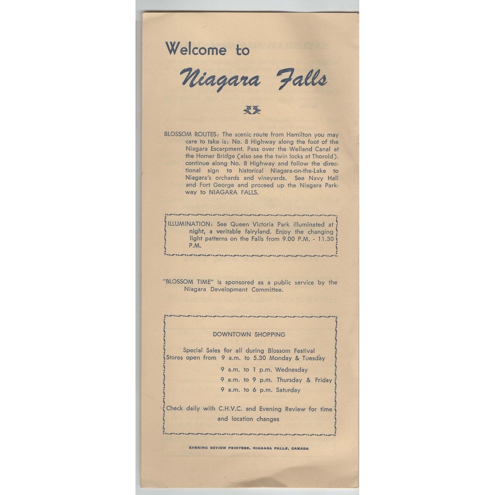 1964 Niagara Falls Canada Ontario Blossom Time Festival Program Brochure Vtg - Picture 2 of 3